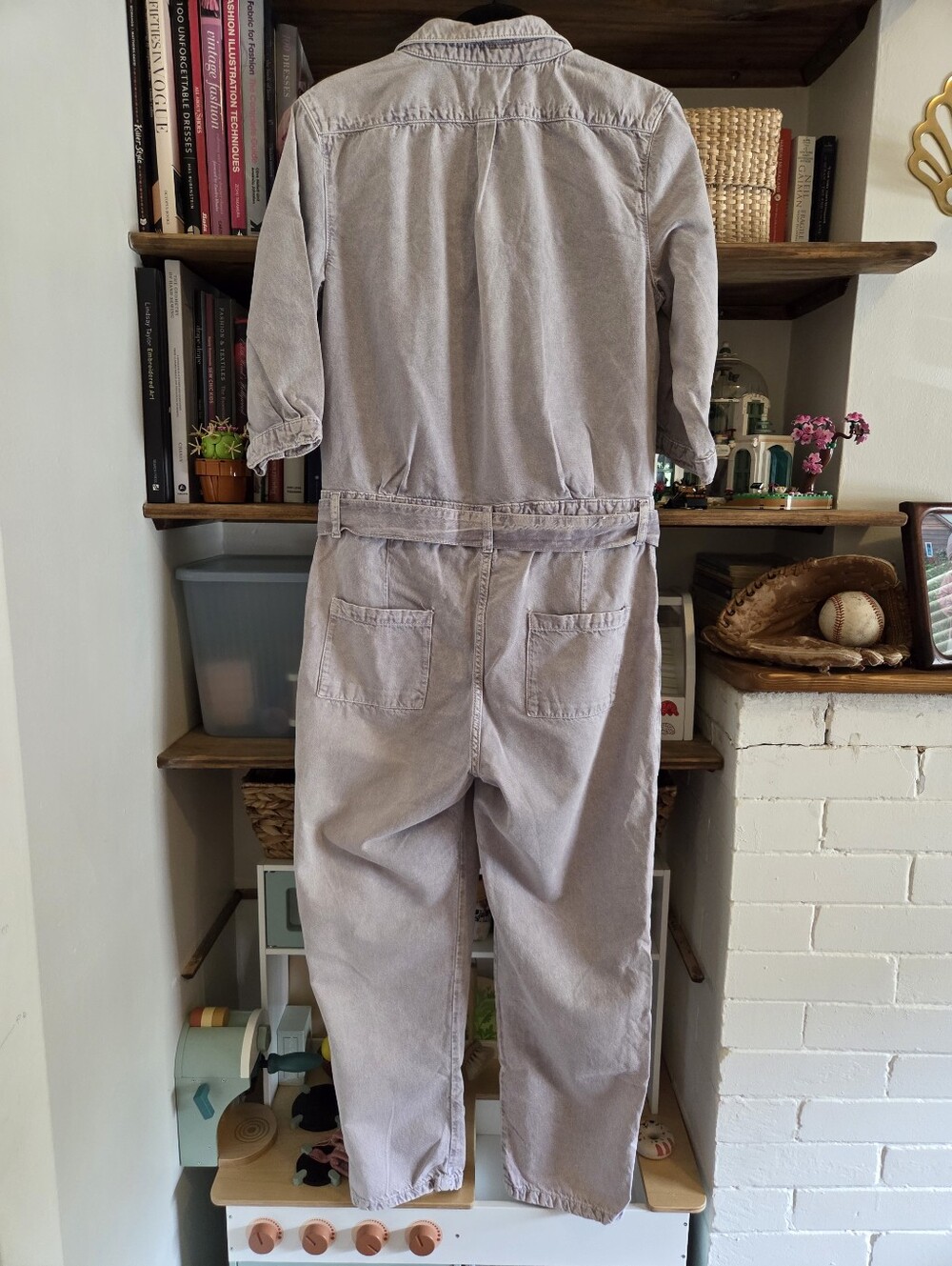 ba&sh Faded Lavender Utility Jumpsuit - Picture 2 of 3